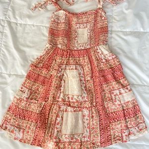 Smocked Pink Floral Mini Dress